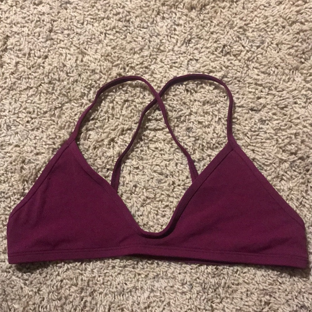 Burgundy swimsuit top